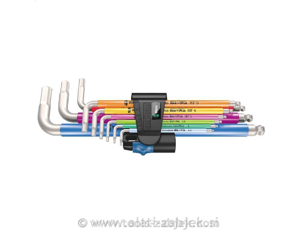 Hex-Plus Multicolour HF Stainless key set 3950/9 WERA