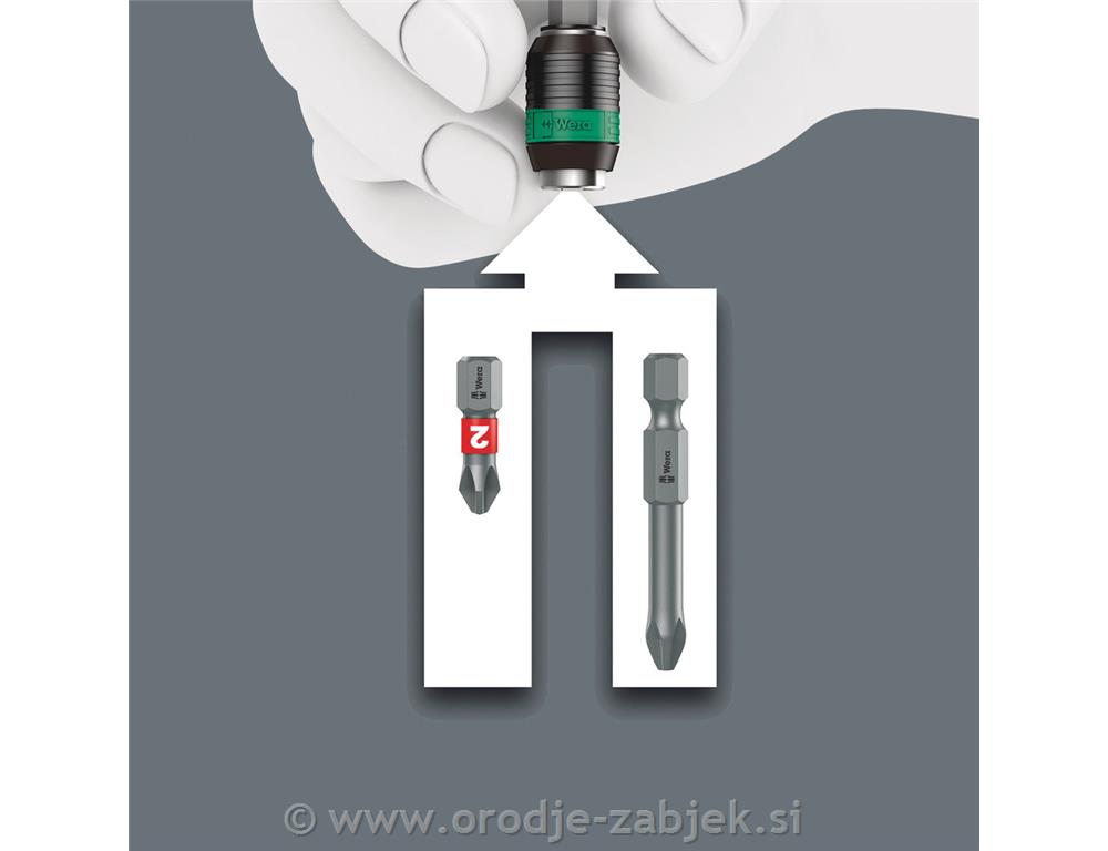 Ratchet screwdriver with long bits Kraftform Kompakt WERA