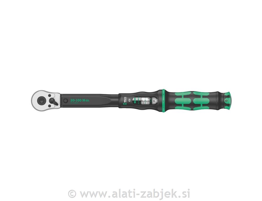 Torque wrench with reversible ratchet WERA