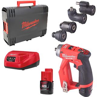Installation drill/driver with 4 exchangeable heads M12 FDDXKIT-202X 