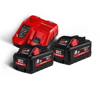 Set 2x battery and charger M18 HNRG-802 MILWAUKEE