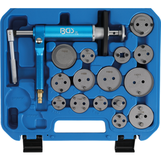 16-piece set of air tool for brake piston reset BGS BGS TECHNIC