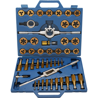 Tap drill bits and jaws, M6-M24, 45-piece titanium set BGS TECHNIC