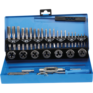 Tap drill bits and jaws, M3-M12, 32-piece set BGS TECHNIC
