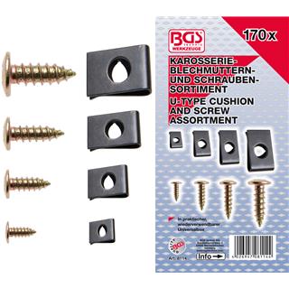 Set of screws and U-Type cushions BGS TECHNIC