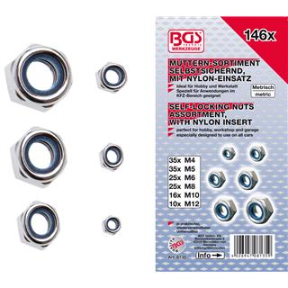 Set of chrome plated nuts BGS TECHNIC
