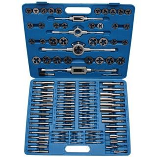 Tap drill bits and jaws, metric and SAE,110-piece set BGS TECHNIC