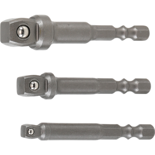 3-piece set of flexible reducers 1/4", 3/8", 1/2" BGS TECHNIC