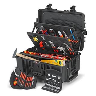63-piece robust and waterproof tool casefor electricians 00 21 37 KNIPEX