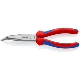 Bent nose chrome-plated pliers 26 22 200 KNIPEX