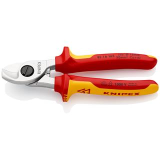 VDE cable shears with two-component handles 95 16 165 KNIPEX