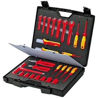 26-piece tool case with electricians' tools 98 99 12 KNIPEX