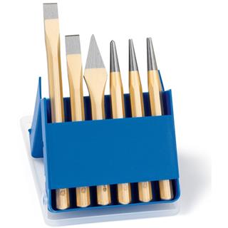 6-piece pin punch, flat chisel and centre punch set RENNSTEIG