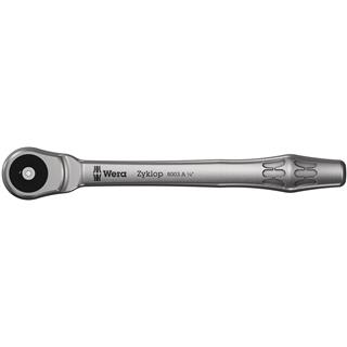 Zyklop 8003 Metal Ratchet with push-through square and drive WERA